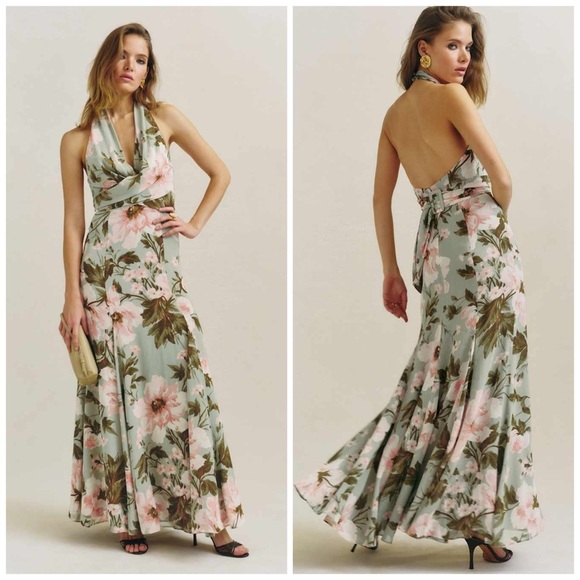 Reformation Dresses & Skirts - Reformation Ezria Floral Maxi Dress NWT Halter Backless Fauna Size 2
